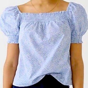 NWOT Size M JCrew Liberty Print Cotton Blouse